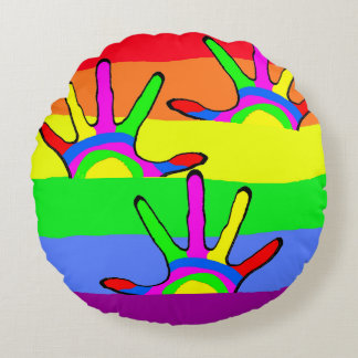レインボーLGBTラブラウンドピロー ラウンドクッション