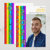 レインボーLGBT卒業パーティーフォト 招待状 (正面/裏面)