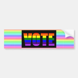 レインボーLGBT投票バンパーステッカー バンパーステッカー