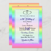 レインボーLGBT結婚式招待状 招待状 (正面/裏面)