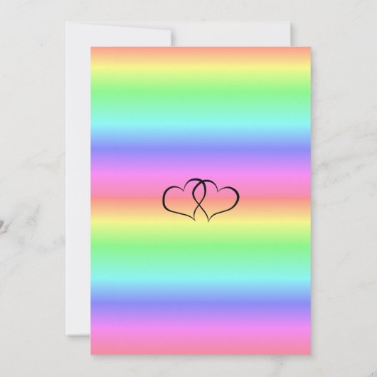 レインボーLGBT結婚式招待状 招待状 (裏面)