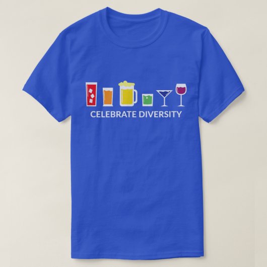 レインボーLGBT飲み祝ダイバーシティビール Tシャツ (デザイン正面)