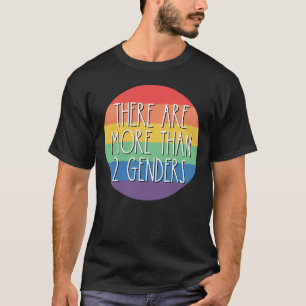 レインボーLGBTQが2つ以上ある Tシャツ