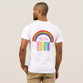 レインボーLGBTQアッドイヤーまたは文字ニューヨークプライド Tシャツ (裏面フル)