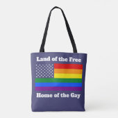 レインボーLGBTQアメリカプライドダイバーシティ国旗 トートバッグ (裏面)
