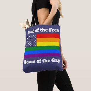レインボーLGBTQアメリカプライドダイバーシティ国旗 トートバッグ