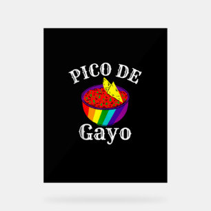 レインボーLGBTQピコデガヨゲイプライド国旗Salsa Me アクリルサイン