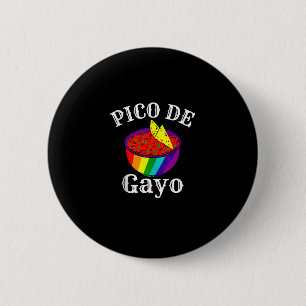 レインボーLGBTQピコデガヨゲイプライド国旗Salsa Me 缶バッジ