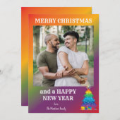 レインボーLGBTQファミリーホリデーカード シーズンカード (正面/裏面)