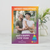 レインボーLGBTQファミリーホリデーカード シーズンカード (スタンド正面)