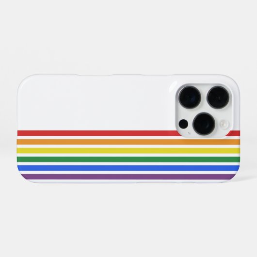 レインボーLGBTQフラッグ iPhoneケース (裏面横)
