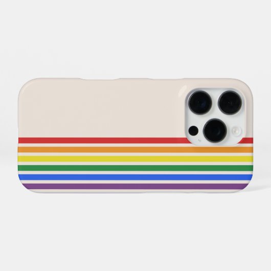 レインボーLGBTQフラッグ iPhoneケース (裏面横)