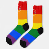 レインボーLGBTQプライドクルーソックス 愛は愛 ソックス (左)