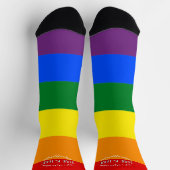 レインボーLGBTQプライドクルーソックス 愛は愛 ソックス (上部)