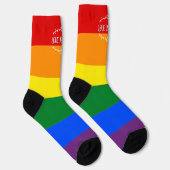 レインボーLGBTQプライドクルーソックス 愛は愛 ソックス (右)