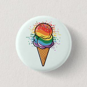 レインボーLGBTQ+プライドアイスクリーム 缶バッジ
