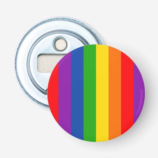 レインボーLGBTQ+プライド国旗、ゲイプライドカラー 栓抜き (正面)