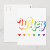 レインボーLGBTQIAレズビアンゲイサポート ポストカード (正面/裏面)