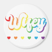 レインボーLGBTQIAレズビアンゲイサポート マグネット (正面)