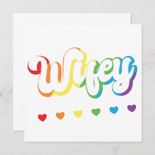 レインボーLGBTQIAレズビアンゲイサポート 招待状 (正面/裏面)