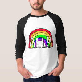 レインボーLGBTQIA+アリー |プライドフラグ Tシャツ