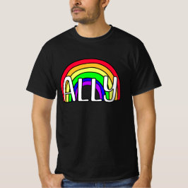 レインボーLGBTQIA+アリー |プライドフラグ Tシャツ