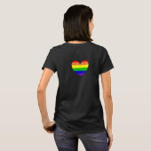 レインボーLGBTQIA+アリー |プライドフラグ Tシャツ (裏面フル)
