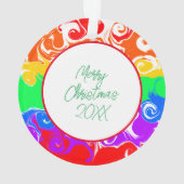 レインボーLGBTQIA+クリスマス オーナメント (裏面)