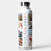 レインボー'LOVE YOU DADDY'フォトコラージュキープサケ ウォーターボトル (左面)