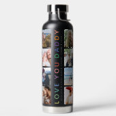 レインボー'LOVE YOU DADDY'フォトコラージュキープサケ ウォーターボトル (左面)