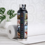 レインボー'LOVE YOU DADDY'フォトコラージュキープサケ ウォーターボトル<br><div class="desc">この8つの正方形の写真コラージュテンプレートでパパのための独自のウォーターボトルを作成。デザインモダンには読甘いメッセージと名パーソナライズされた前/sと「LOVE YOU DADDY」のレインボーレタリングが搭載されている。誕生日ユニークやクリスマス、父の日に記念品を贈る。</div>