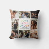 レインボー'LOVE YOU DADDY'フォトコラージュキープサケ クッション (正面)
