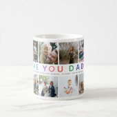 レインボー'LOVE YOU DADDY'フォトコラージュキープサケ コーヒーマグカップ (中央)
