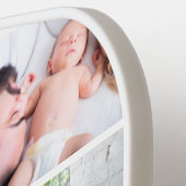 レインボー'LOVE YOU DADDY'フォトコラージュキープサケ ピックルボールラケット (左詳細)