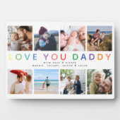 レインボー'LOVE YOU DADDY'フォトコラージュキープサケ フォトプラーク (正面)