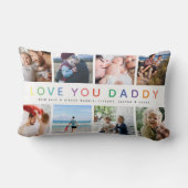 レインボー'LOVE YOU DADDY'フォトコラージュキープサケ ランバークッション (裏面)