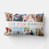レインボー'LOVE YOU DADDY'フォトコラージュキープサケ ランバークッション (正面)