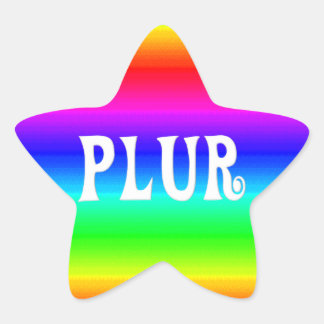 レインボーPLUR 星シール