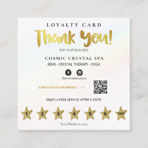 *～*レインボーQRパンチありがとうございます ロイヤリティカード