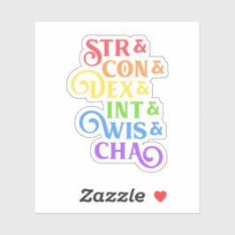 レインボーRPG統計表 シール