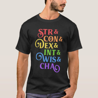 レインボーRPG統計表 Tシャツ