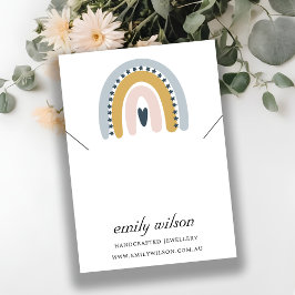 レインボーSCANDI赤面ネックレスブレスレットディスプレイ 名刺