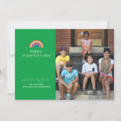 レインボーSt patricks dayフォトカード カード (正面)