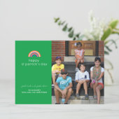 レインボーSt patricks dayフォトカード カード (スタンド正面)