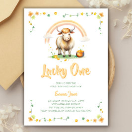 レインボーSt patricks dayラッキーワン誕生日 招待状