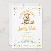 レインボーSt patricks dayラッキーワン誕生日 招待状 (正面)