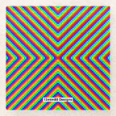 レインボーX – グラスコースター ガラスコースター (正面)