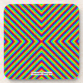 レインボーX – プラスチックコースター コースター (正面)