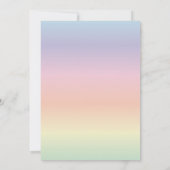 レインボ男女兼用ーベビー誕生 案内状 (裏面)