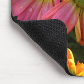 レインマウスパッドの明るい黄色とピンクのタム マウスパッド (コーナー)